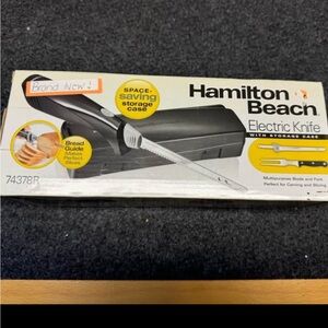 Hamilton Beach Black and Silver Electric Carving Knife with Case